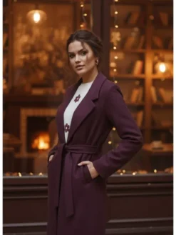 FIGL Płaszcz przejściowy M1243 Fioletowy Regular Fit