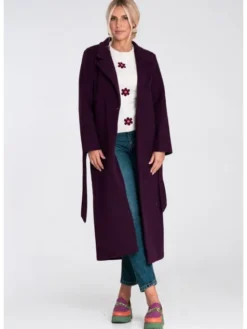 FIGL Płaszcz przejściowy M1243 Fioletowy Regular Fit