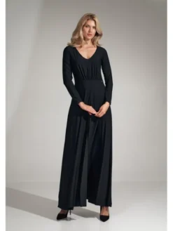 FIGL Sukienka M727 Czarny Regular Fit