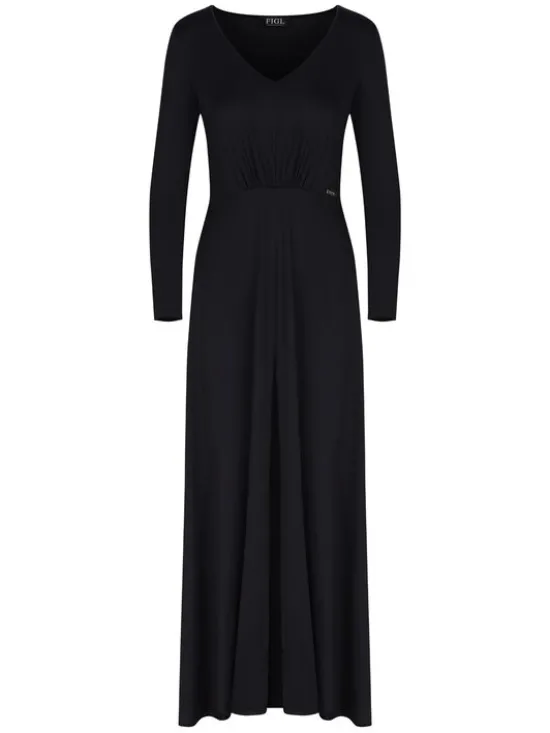 FIGL Sukienka M727 Czarny Regular Fit