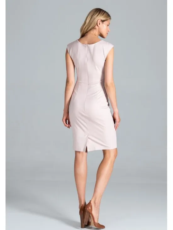 FIGL Sukienka M834 Różowy Slim Fit