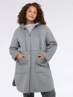 Fiorella Rubino Płaszcz zimowy 0003T000350N013 Szary A-Line Fit