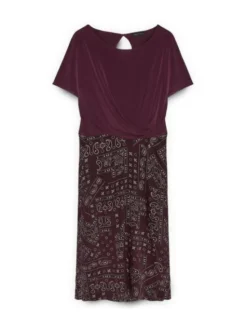 Fiorella Rubino Sukienka wieczorowa 7037T001720N0Z6 Bordowy A-Line Fit