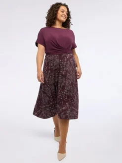 Fiorella Rubino Sukienka wieczorowa 7037T001720N0Z6 Bordowy A-Line Fit