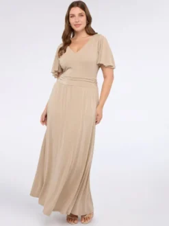 Fiorella Rubino Sukienka wieczorowa 7056T001732N002 Złoty Regular Fit