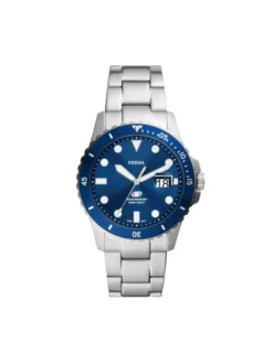 Fossil Zegarek Blue FS6029 Srebrny