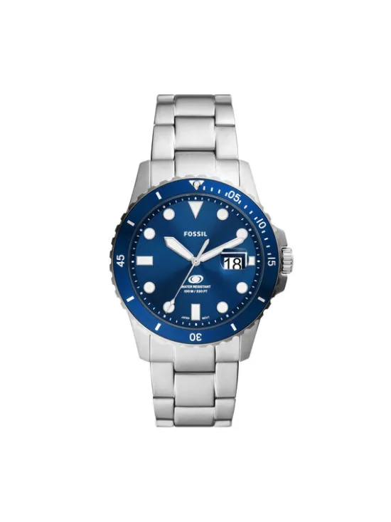 Fossil Zegarek Blue FS6029 Srebrny