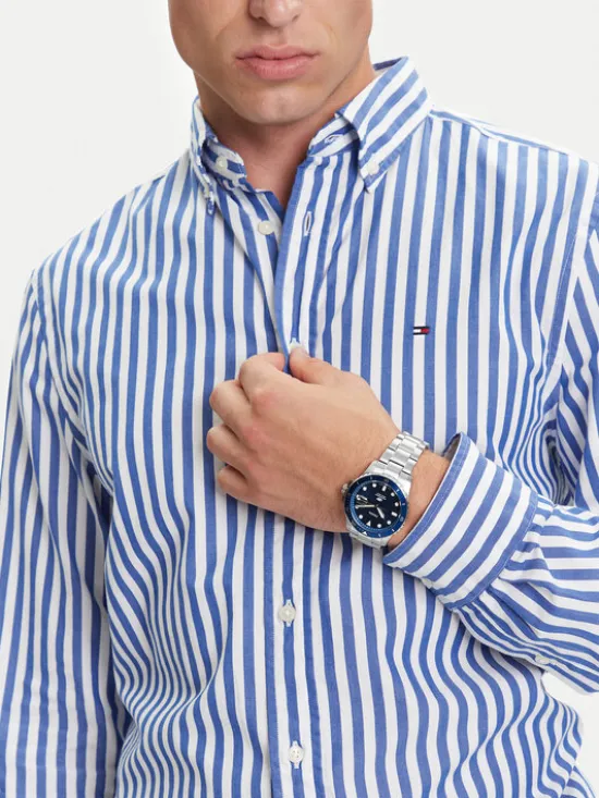 Fossil Zegarek Blue FS6029 Srebrny