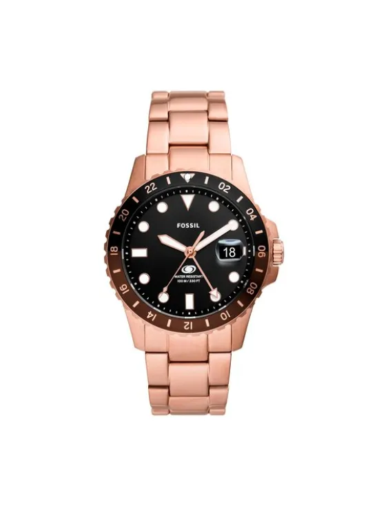 Fossil Zegarek Blue FS6027 Złoty