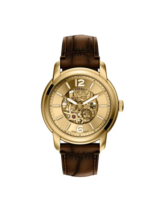 Fossil Zegarek Fossil Heritage ME3279 Brązowy