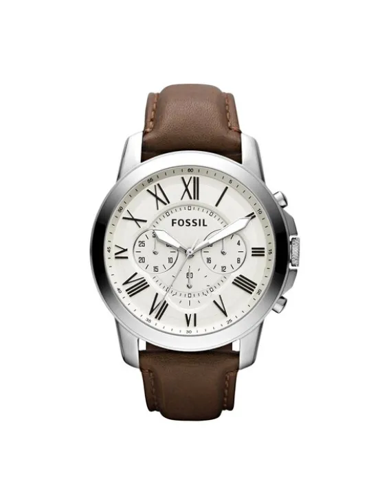 Fossil Zegarek Grant FS4735 Brązowy