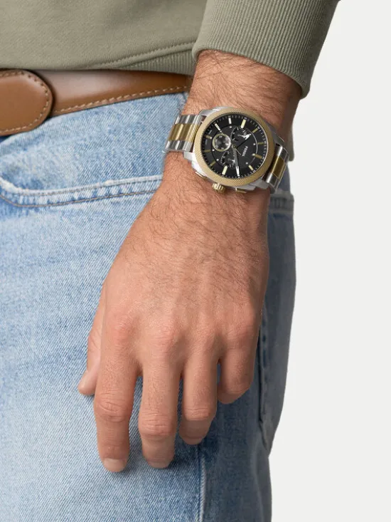 Fossil Zegarek Machine Chrono FS6159 Złoty