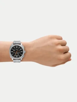Fossil Zegarek Machine FS6095 Srebrny