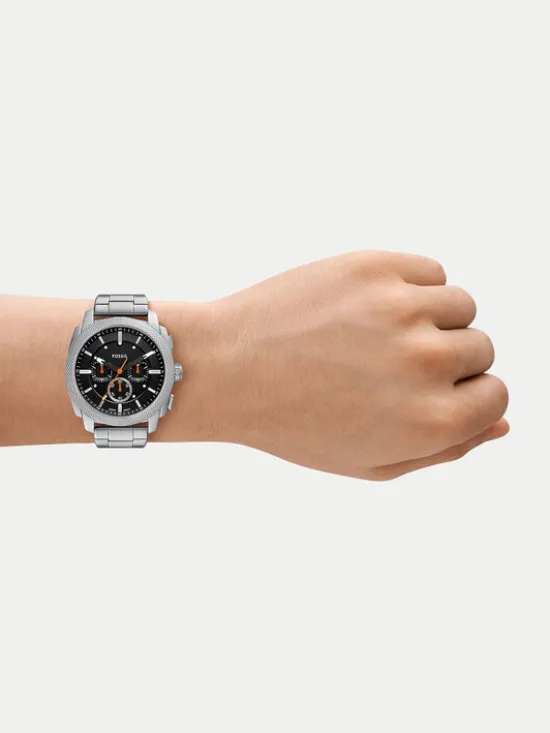 Fossil Zegarek Machine FS6095 Srebrny