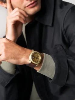 Fossil Zegarek Machine ME3278 Brązowy