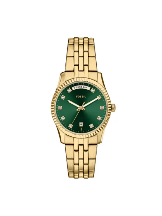 Fossil Zegarek Scarlette ES5460 Złoty