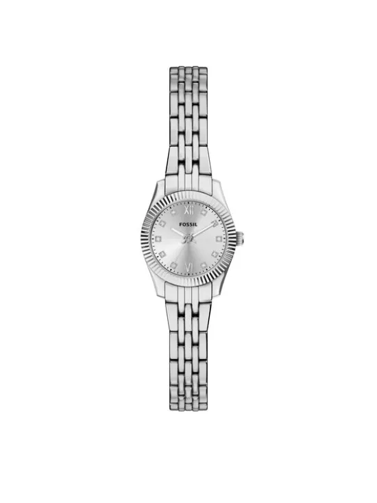 Fossil Zegarek Scarlette Mini Three-Hand ES5475 Srebrny