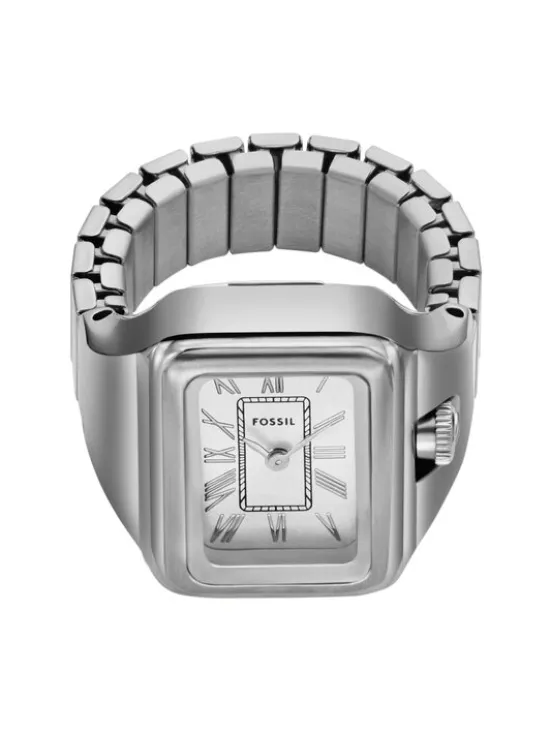 Fossil Zegarek Watch Ring ES5344 Srebrny