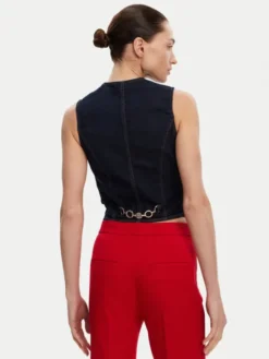 Fracomina Kamizelka FR25SJ5024D46093 Granatowy Slim Fit