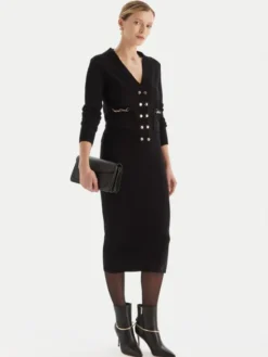 Fracomina Spódnica ołówkowa FR25WG4004K55601 Czarny Slim Fit