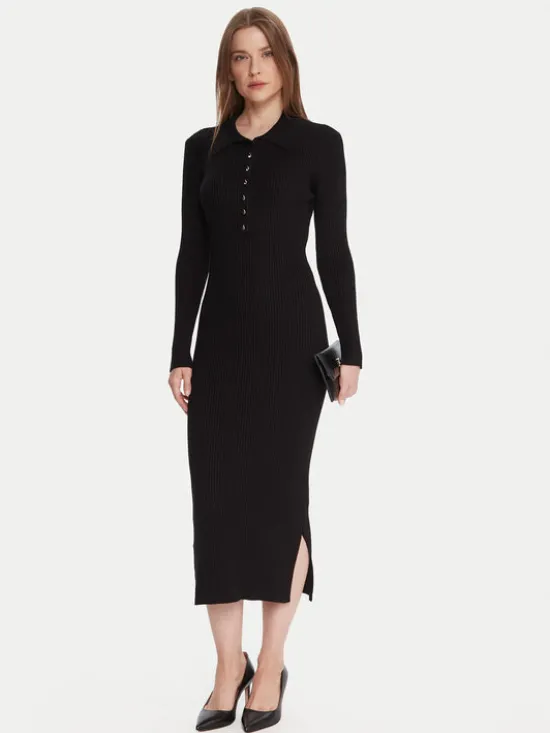 French Connection Sukienka dzianinowa 71ZJB Czarny Slim Fit