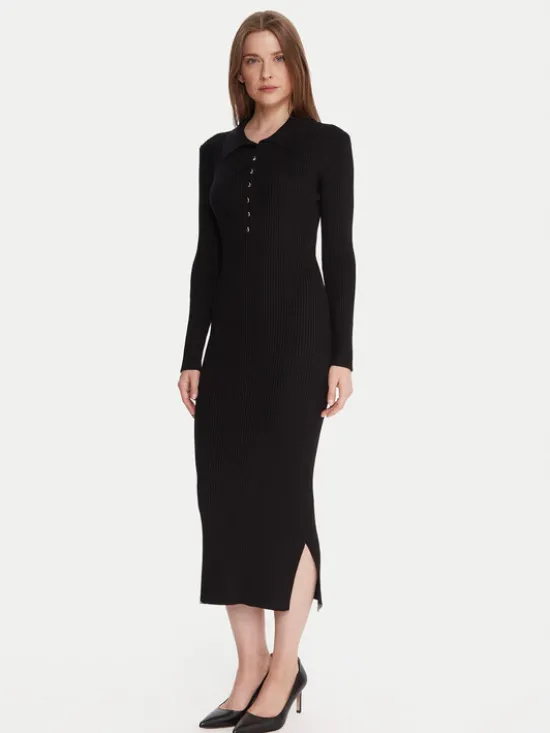 French Connection Sukienka dzianinowa 71ZJB Czarny Slim Fit
