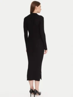 French Connection Sukienka dzianinowa 71ZJB Czarny Slim Fit