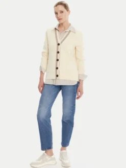 Gant Kardigan 4805343 Écru Regular Fit