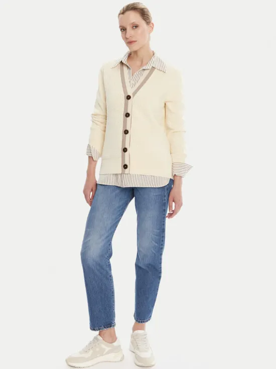 Gant Kardigan 4805343 Écru Regular Fit