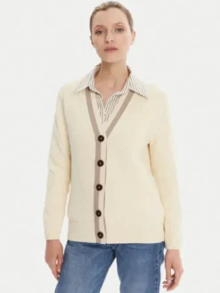 Gant Kardigan 4805343 Écru Regular Fit