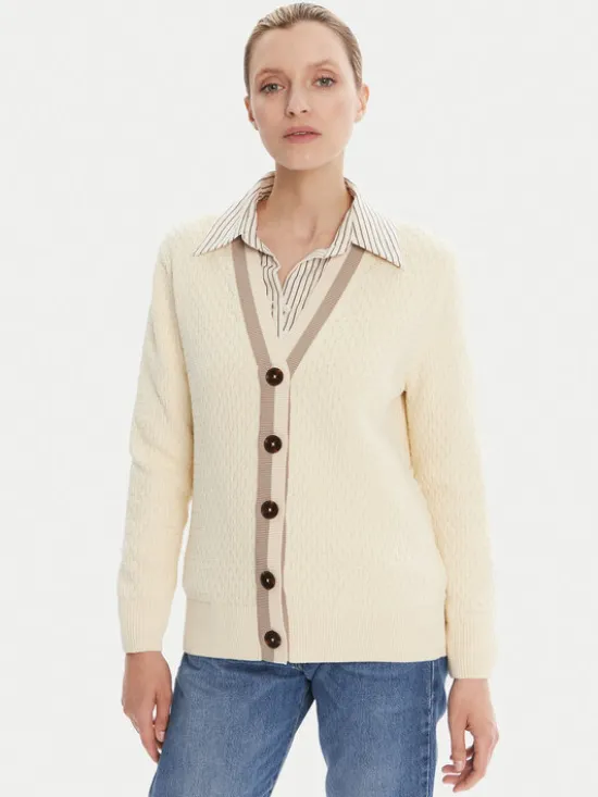 Gant Kardigan 4805343 Écru Regular Fit