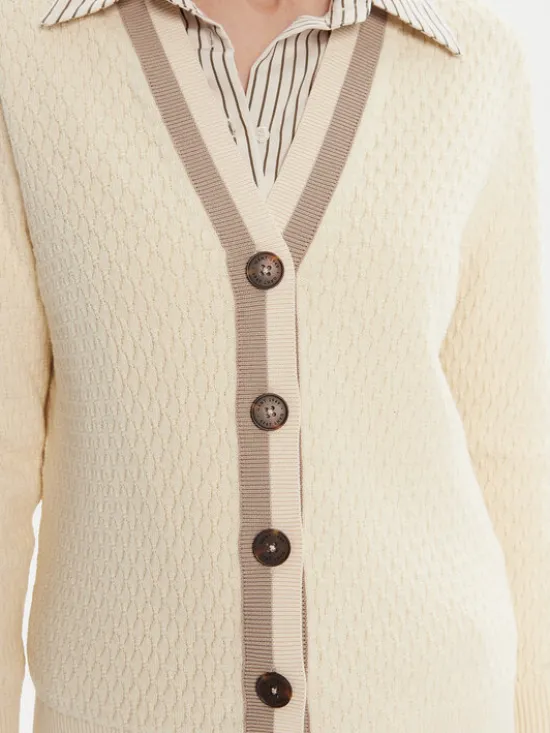 Gant Kardigan 4805343 Écru Regular Fit