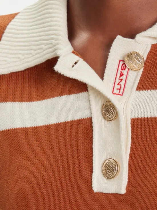 Gant Sweter 4805341 Brązowy Relaxed Fit