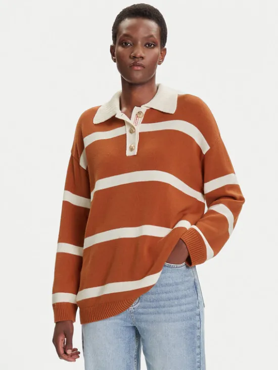 Gant Sweter 4805341 Brązowy Relaxed Fit