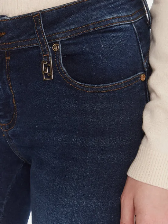 Gaudi Jeansy 521BD26024 Granatowy Slim Fit