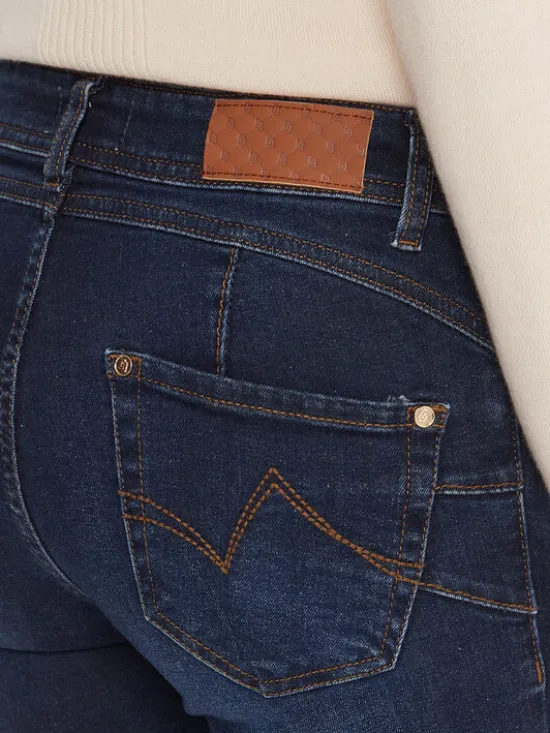 Gaudi Jeansy 521BD26024 Granatowy Slim Fit