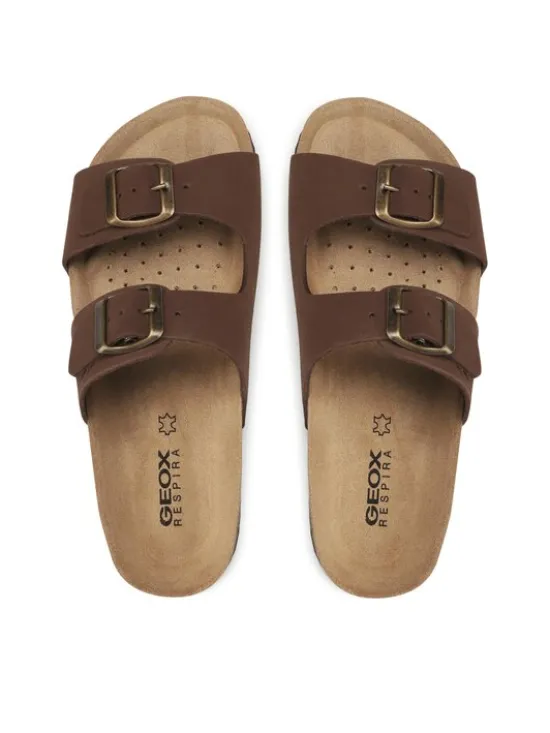 Geox Klapki D Brionia D35LSL00032C6009 Brązowy
