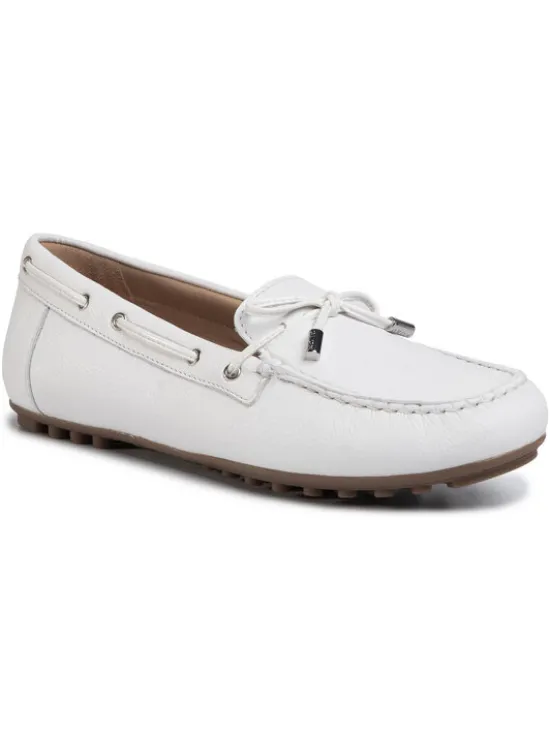 Geox Mokasyny D Leelyan A D724RA 00046 C1000 Biały