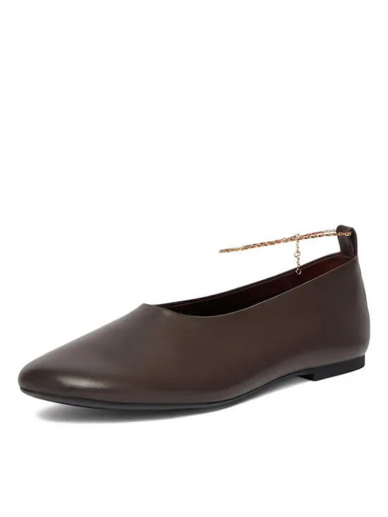 GINO ROSSI Baleriny EO-V2198-73 Brązowy