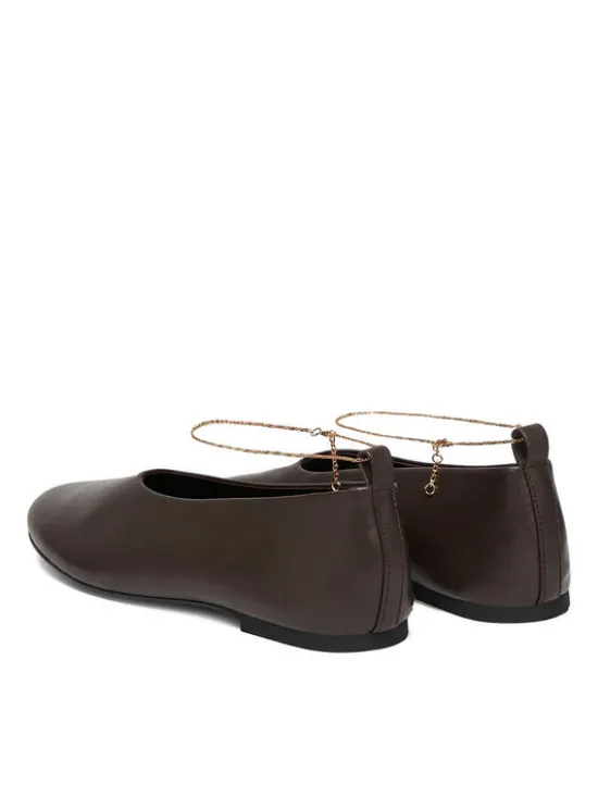 GINO ROSSI Baleriny EO-V2198-73 Brązowy