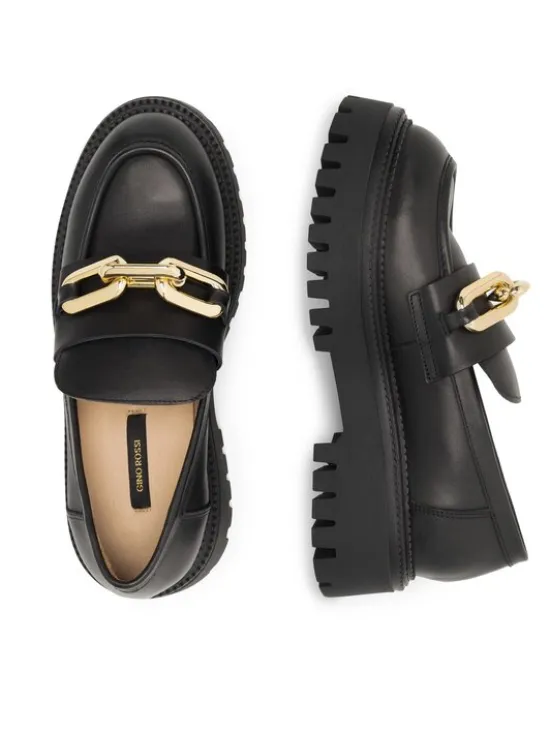 GINO ROSSI Loafersy 8040 Czarny