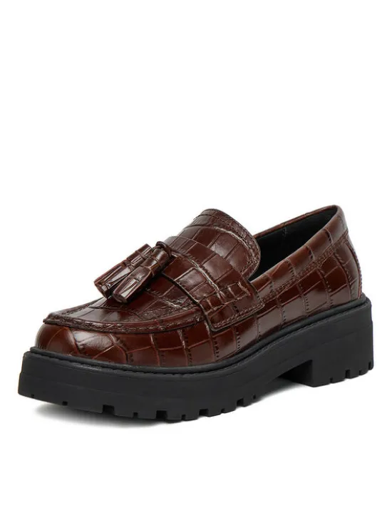GINO ROSSI Loafersy EO-HOX-12036 Brązowy