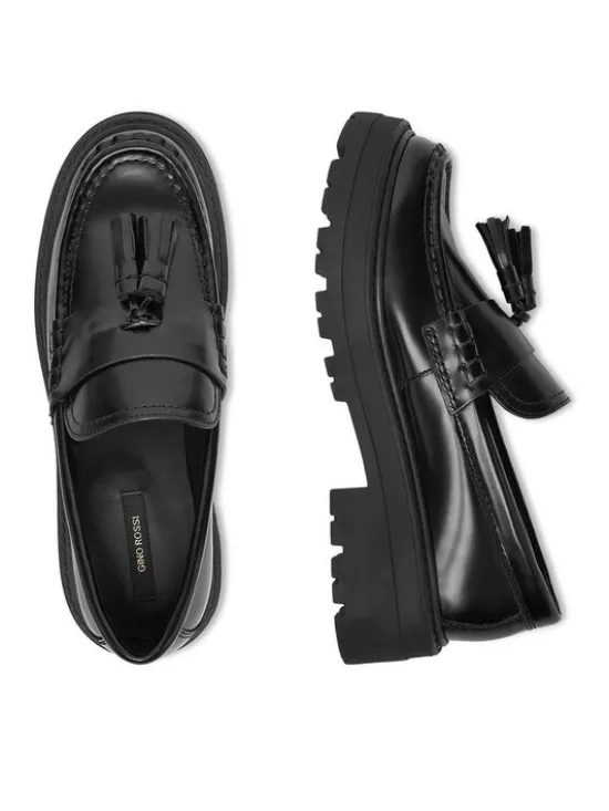 GINO ROSSI Loafersy EO-HOX-12036 Czarny