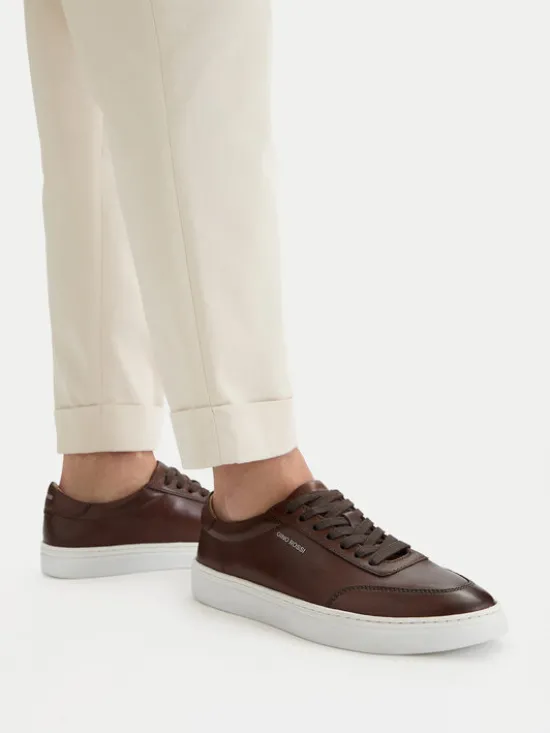GINO ROSSI Sneakersy EO-MARSHAL-01 MI08 Brązowy