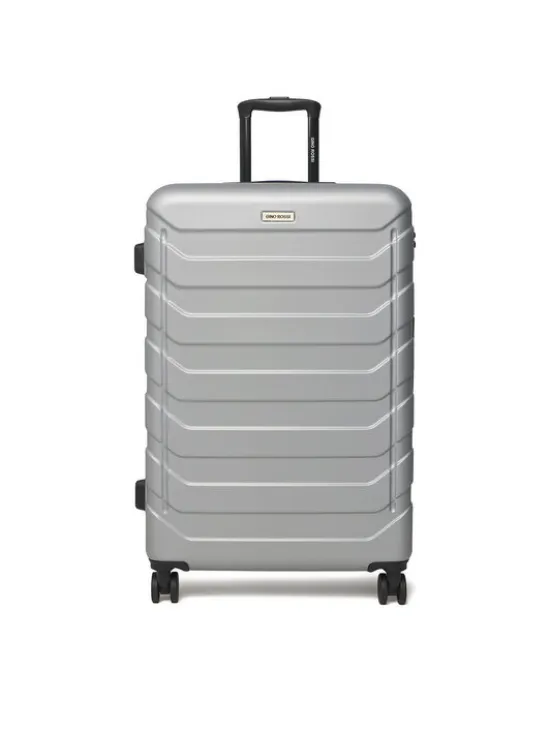 GINO ROSSI Walizka duża GIN-L-003-05-SILVER Srebrny