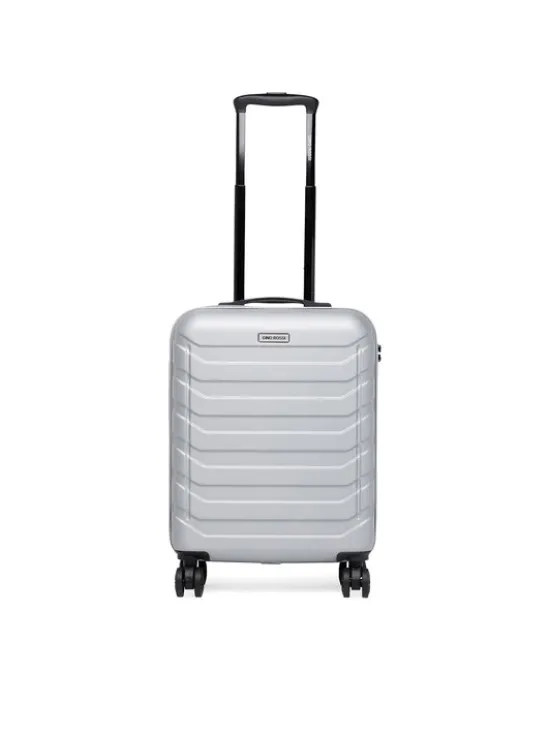 GINO ROSSI Walizka kabinowa GIN-S-003-05-SILVER Srebrny