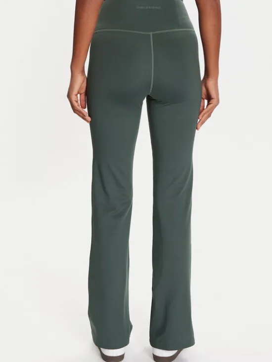 Girlfriend Collective Legginsy Compressive 4038 Zielony Flare Fit