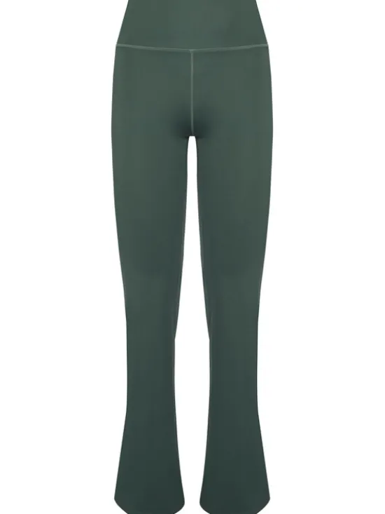 Girlfriend Collective Legginsy Compressive 4038 Zielony Flare Fit