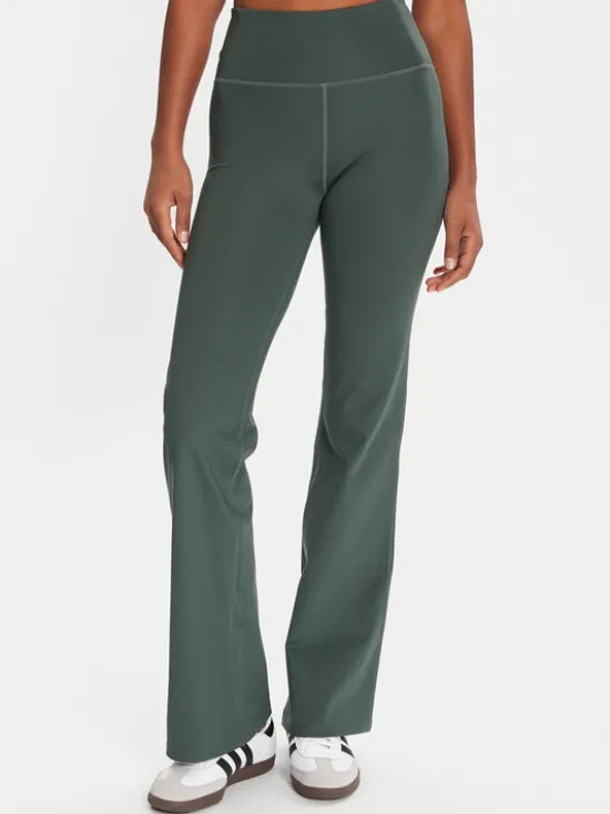Girlfriend Collective Legginsy Compressive 4038 Zielony Flare Fit