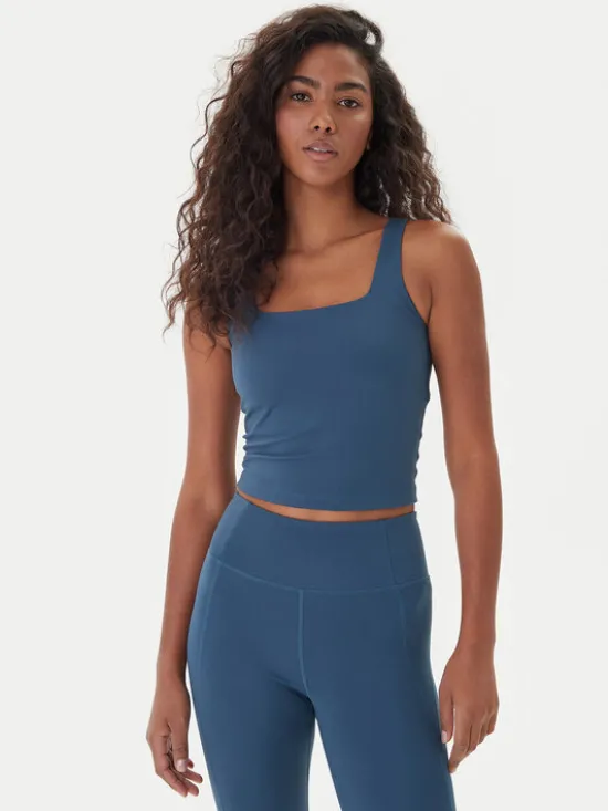Girlfriend Collective Top Tommy 1045 Granatowy Slim Fit
